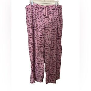 Victoria's Secret Barbie Pink Sweet Dreams Drawstring Pajama Bottoms Size XXL